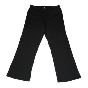 Athleta Black Back Slit Capri Yoga Leggings XS